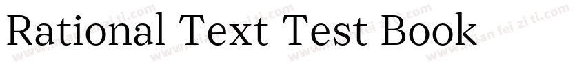 Rational Text Test Book字体转换